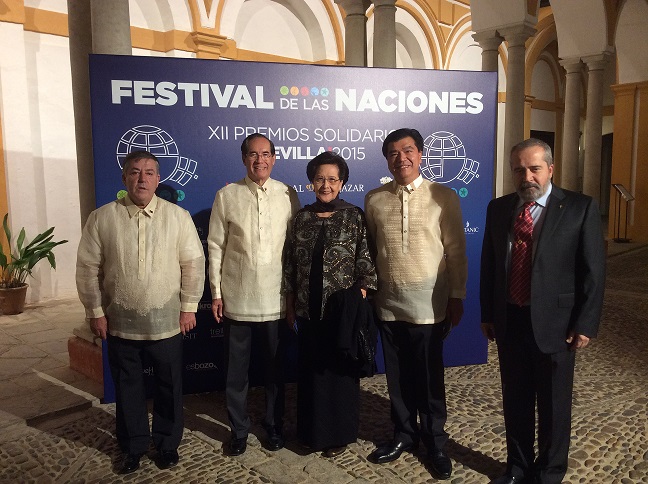 Ambassador Salinas with Madame Isabelita Salinas, Honorary  Consul General Bidon, and Consul General Emmanuel R Fernandez