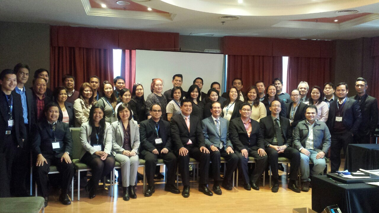 Ambassador Carlos C. Salinas and Consul General Emmanuel R. Fernandez, together with the participants and trainers, pose after the training