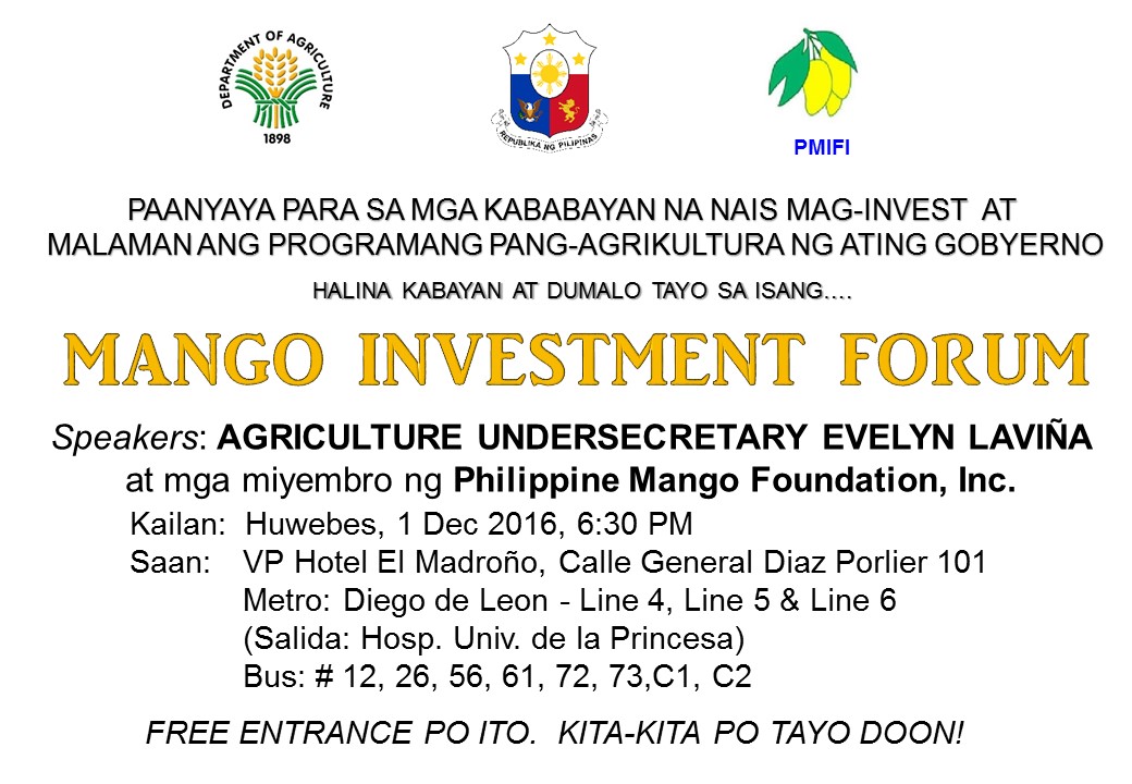 Mango Investment Forum Philippine Embassy Madrid